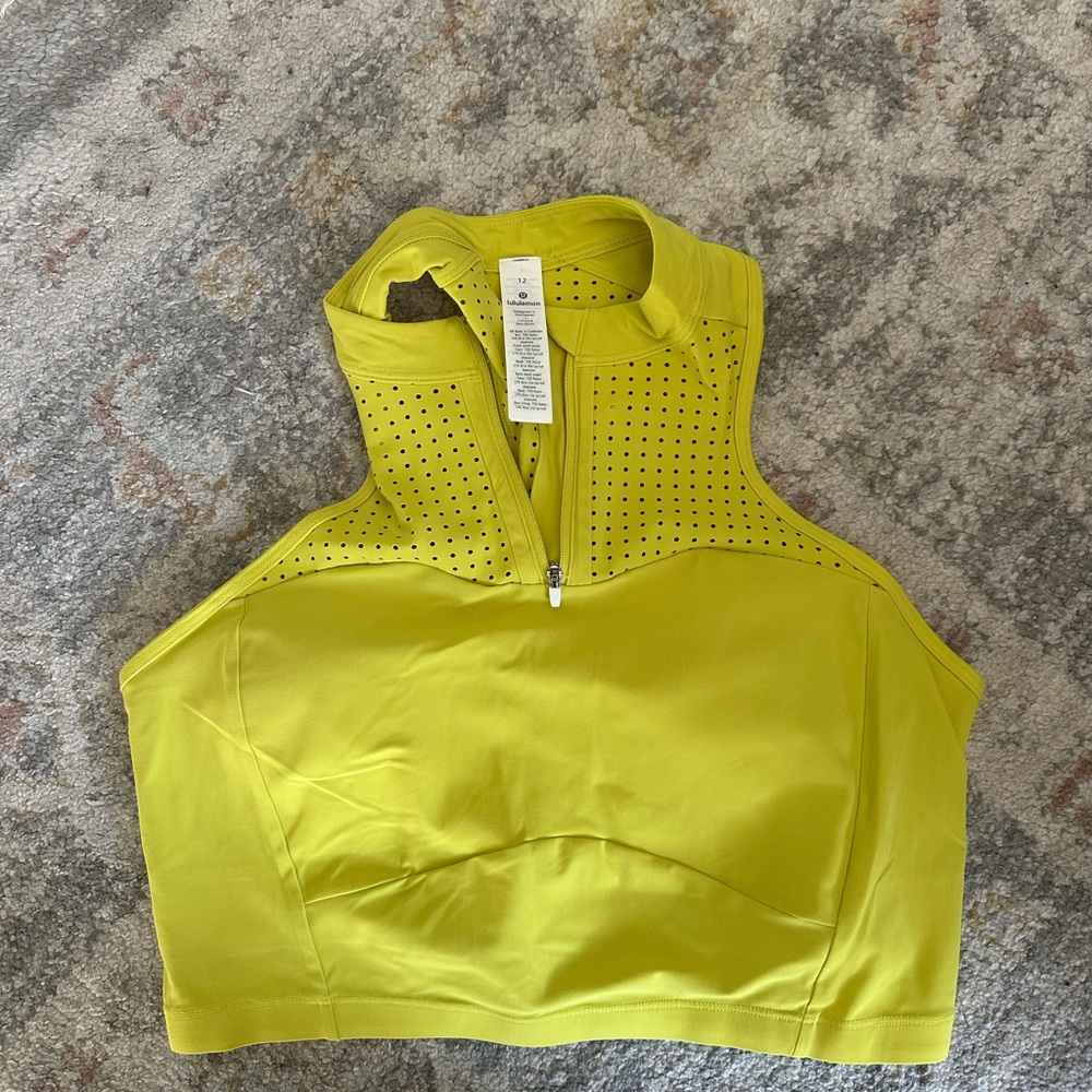 Lululemon Athletica Yellow Crop Top